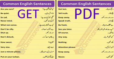 Spoken English Sentences with Urdu / Hindi Translation