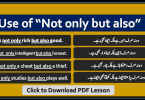 Not only but also with Urdu Translation / Examples PDF، Basic grammar, Spoken English