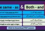 "The same - as" and "Both - and" in Urdu PDF