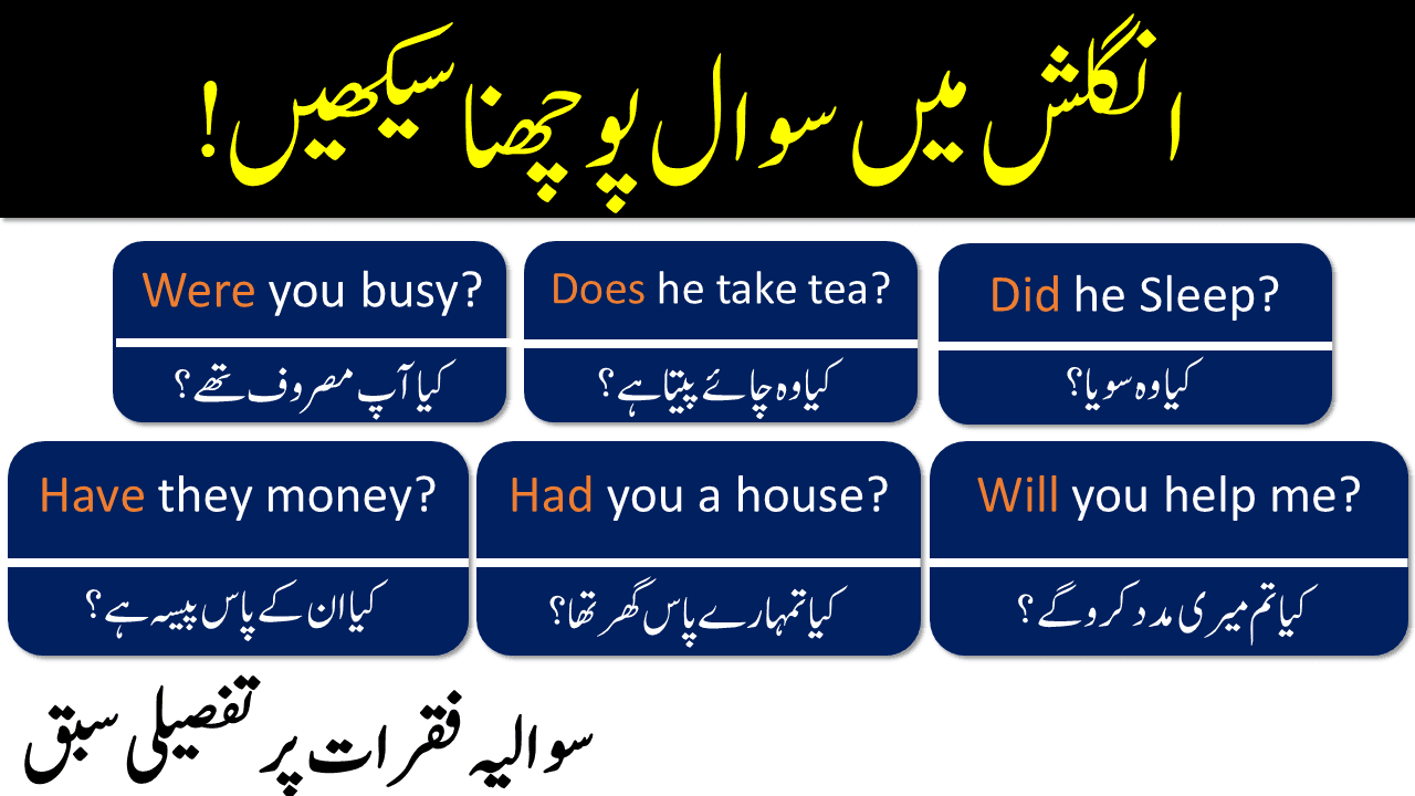 Interrogative Sentences In Urdu Hindi Question Sentences In English