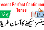 Present Perfect Continuous Tense in Urdu with Examples PDF