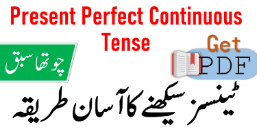 Present Perfect Continuous Tense in Urdu with Examples PDF