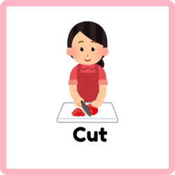 Cut - Slicing vegetables with a knife