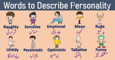 Personality Adjectives Learn a List of useful Words to Describe Personality with Urdu and Hindi Meanings List of character traits for enhancing your English vocabulary