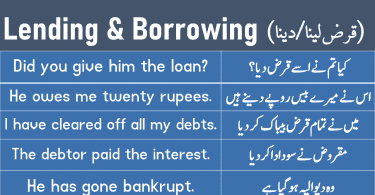 Sentences About Lending and Borrowing with Urdu and Hindi translation for improving your spoken English learn sentences and phrases about borrowing and lending different things with Urdu and Hindi.