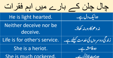 Sentences about Character with Urdu Translation learn common English sentences about personality and character with Urdu and Hindi translation.