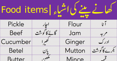 Name of Eatable Things with Urdu Meanings lean food vocabulary words that we eat and drink in our daily life with their Urdu meanings. These words can help you to improve your English vocabulary skills so that you can use these words easily in English.