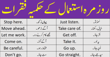 Imperative Sentences Examples with Urdu Translation