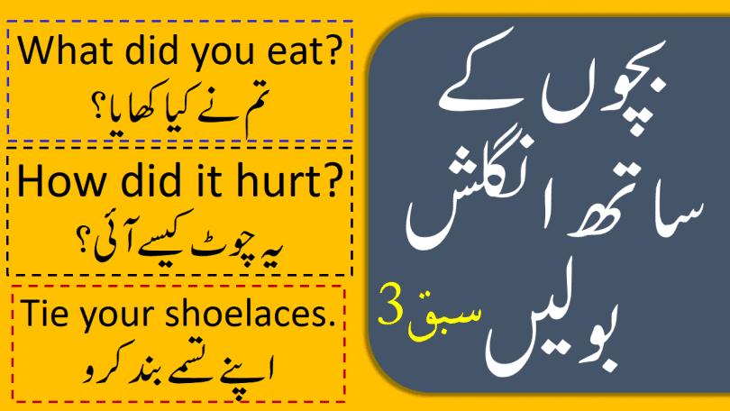 Kids and Parents English Sentences Conversation in Urdu