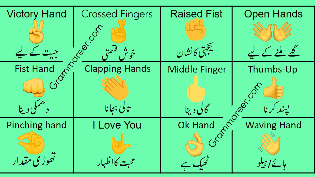 99+ Popular Hand Gestures and Signs Meanings in Urdu (2023)
