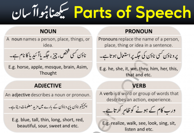 part of speech meaning in urdu