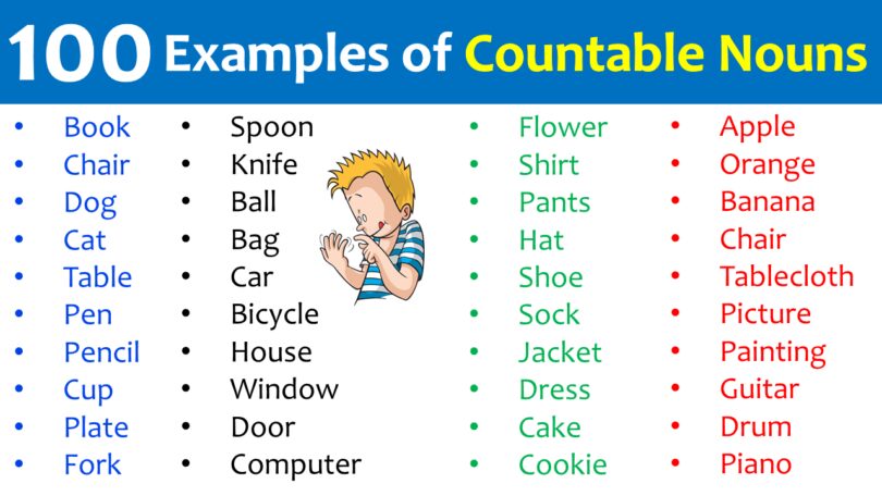 100 Examples of Countable Nouns
