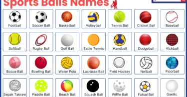 List of 50 sports balls names with their pictures