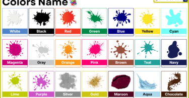 Colors Names in English with full categorized list and pictures
