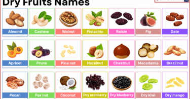 Most Popular Dry Fruits Name in English with Complete List