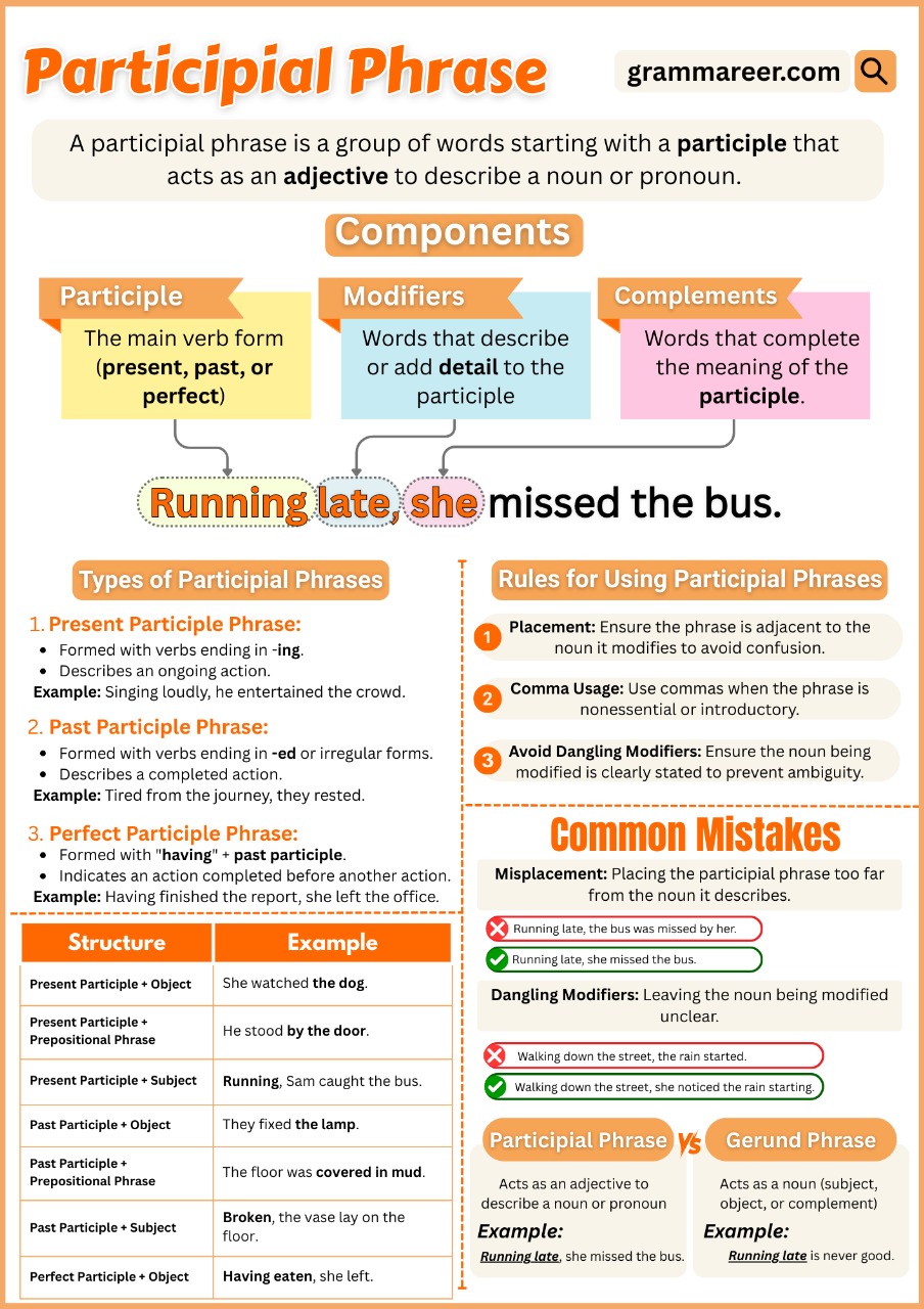 Participle Phrases: Examples and Explanation