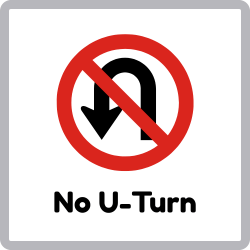 No U-Turn - Road Signs Names
