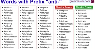 Words using anti prefix – 100+ examples with meanings