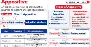 Using commas correctly with appositives in English grammar