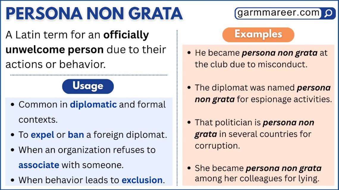 Person being rejected at a door symbolizing persona non grata meaning