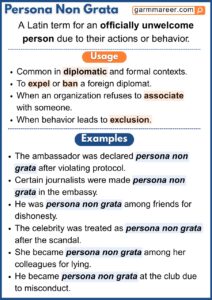 Persona Non Grata: Definition & Meaning - Grammareer